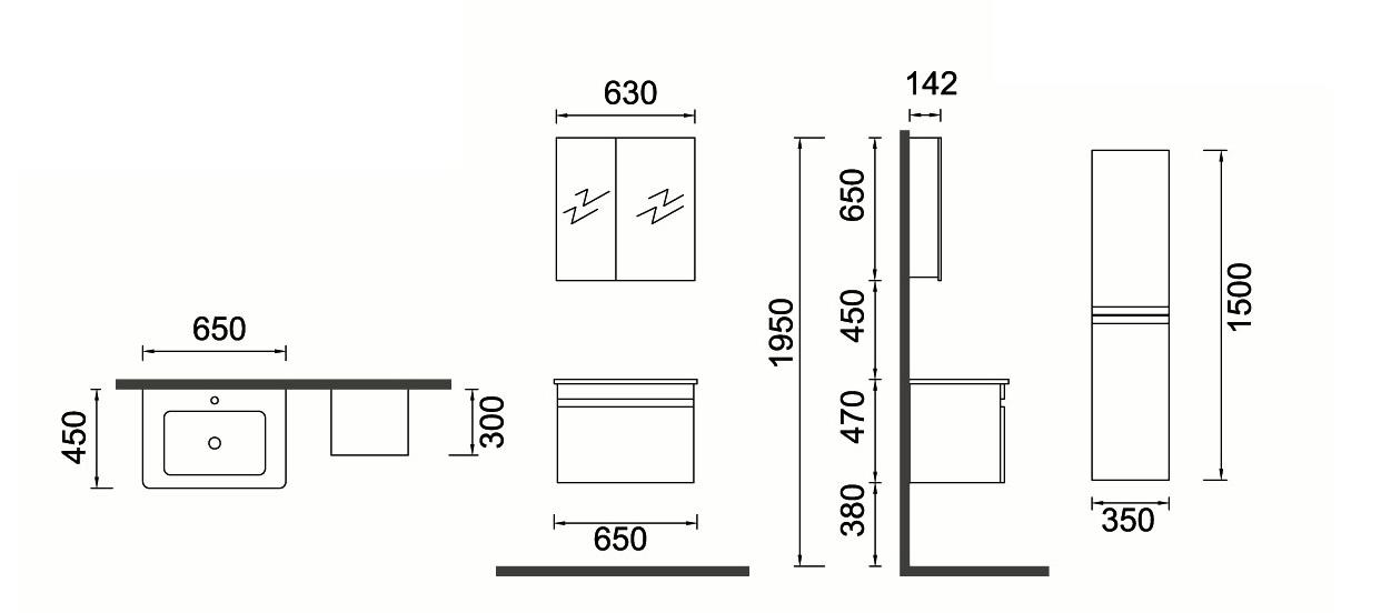 Petek Artes 65 Cm Banyo Dolabi Isi Ticaret