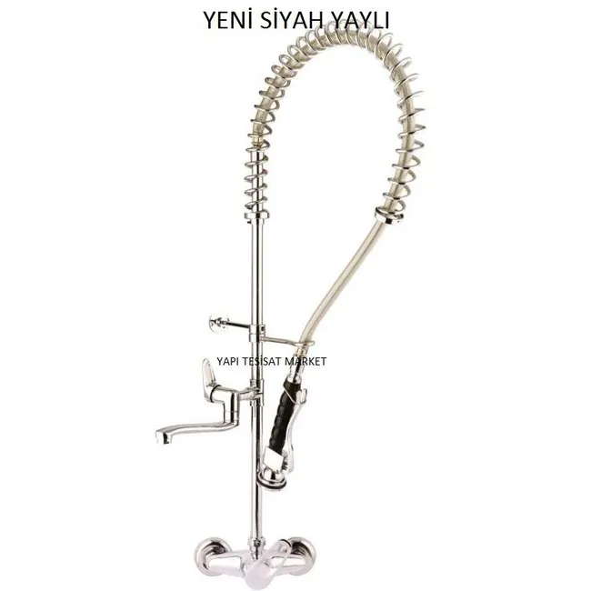 ENDÜSTRİYEL DUVARDAN MİX  MUTFAK BATARYASI ARA MUSLUKLU