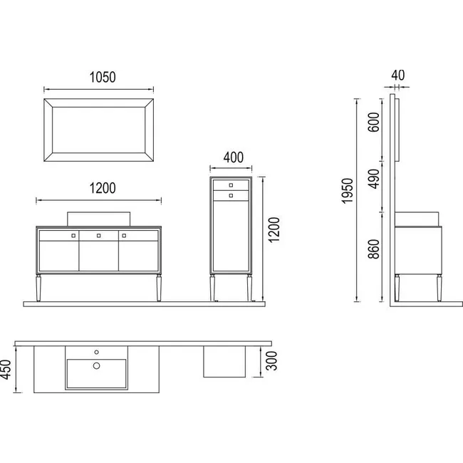 PETEK RETRO SAVONA 120 BANYO DOLABI