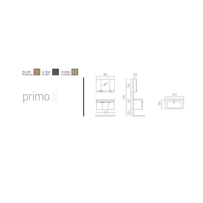 PETEK PRİMO 100 CM BANYO DOLABI