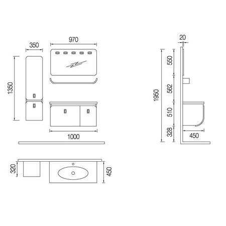 PETEK BANYO PLATİN FORLİ 100 CM BANYO DOLABI